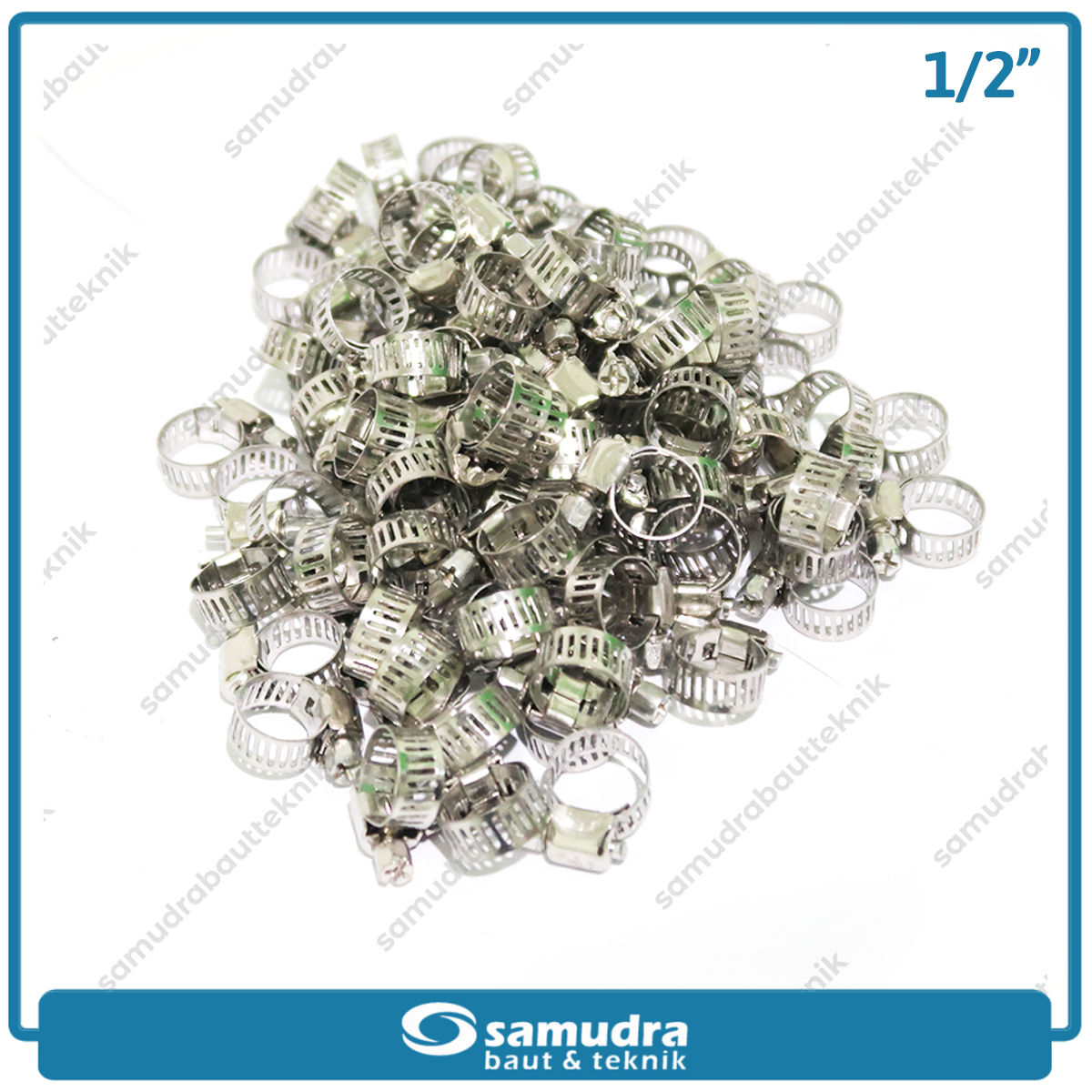LIPPRO Klem Selang 1/2" Inch Ss Hose Clamp Taiwan - Isi 100 Pcs