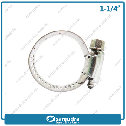 LIPPRO Klem Selang 1-1/4" Inch Ss Hose Clamp Taiwan - Isi 50 Pcs