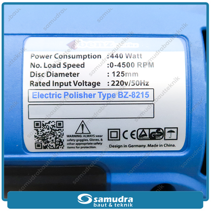 BENZ BZ-8215 Mesin Poles Listrik 5" / Polisher