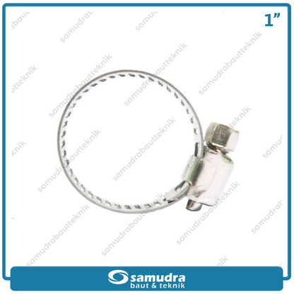 LIPPRO Klem Selang 1" Inch Ss Hose Clamp Taiwan - Isi 100 Pcs