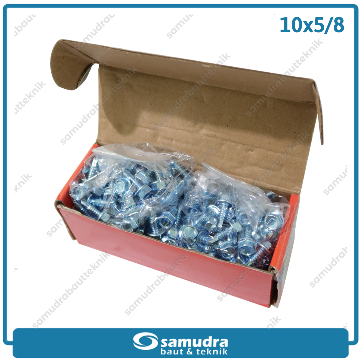 LANCIP 200 pcs Baut Baja Ringan 10 x 5/8 Sekrup Roofing Putih SDS Lion