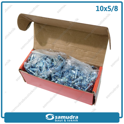 LANCIP 200 pcs Baut Baja Ringan 10 x 5/8 Sekrup Roofing Putih SDS Lion