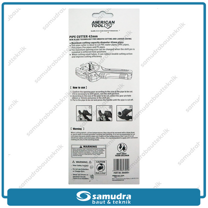 AMERICANTOOL 8959051 Gunting Pipa PVC 0-42 mm