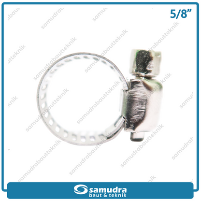 LIPPRO Klem Selang 5/8" Inch Ss Hose Clamp Taiwan - Isi 100 Pcs