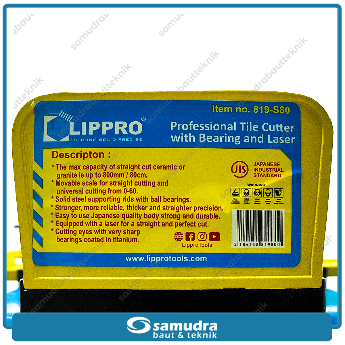 LIPPRO 819-S80 Meja Potong Keramik Manual Laser 80 cm