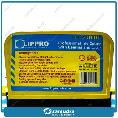 LIPPRO 819-S80 Meja Potong Keramik Manual Laser 80 cm