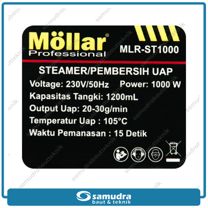 MOLLAR ST1000 Mesin Steamer Pembersih Uap 1.000 Watt