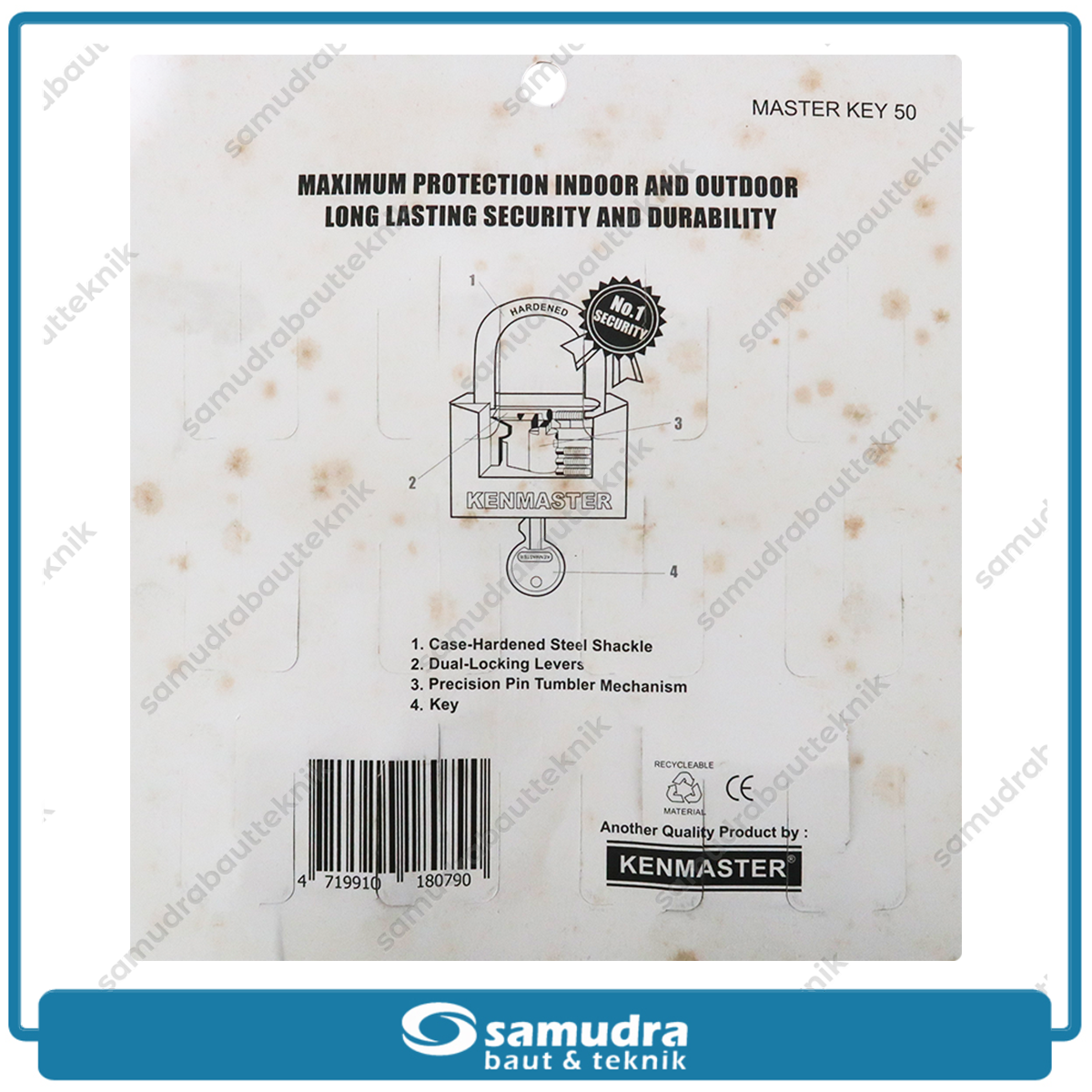 KENMASTER MK503 Gembok 50 mm Short Master Key Set 3 pcs GMBG-031