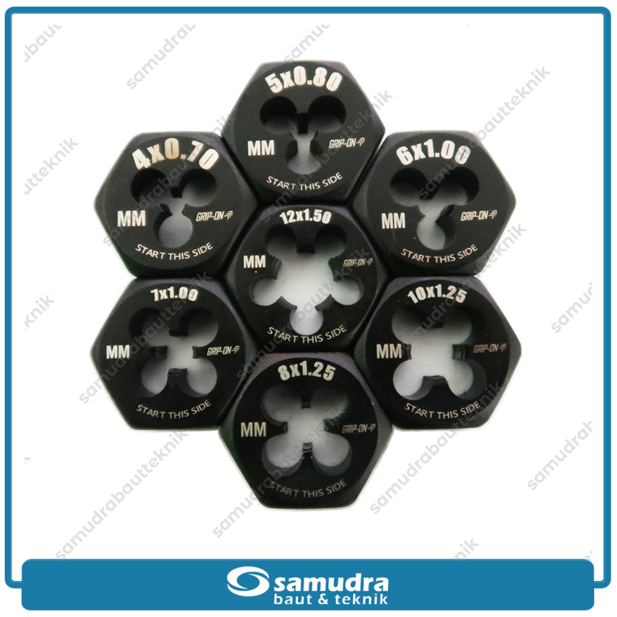 GRIPON 86-001 Tap and Dies Set Heavy Duty 19 Pcs