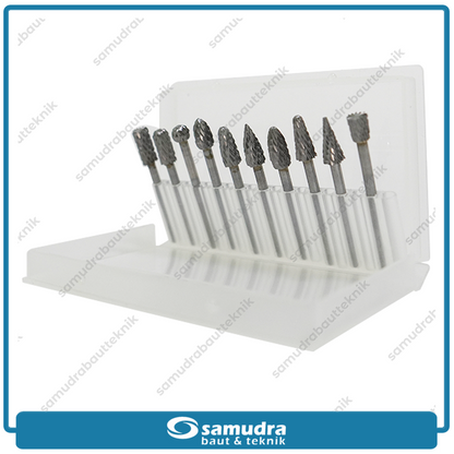 IKURA IKR-RFS202 Mata Bor Tuner Pendek Set 10 pcs / Rotary File Set Short