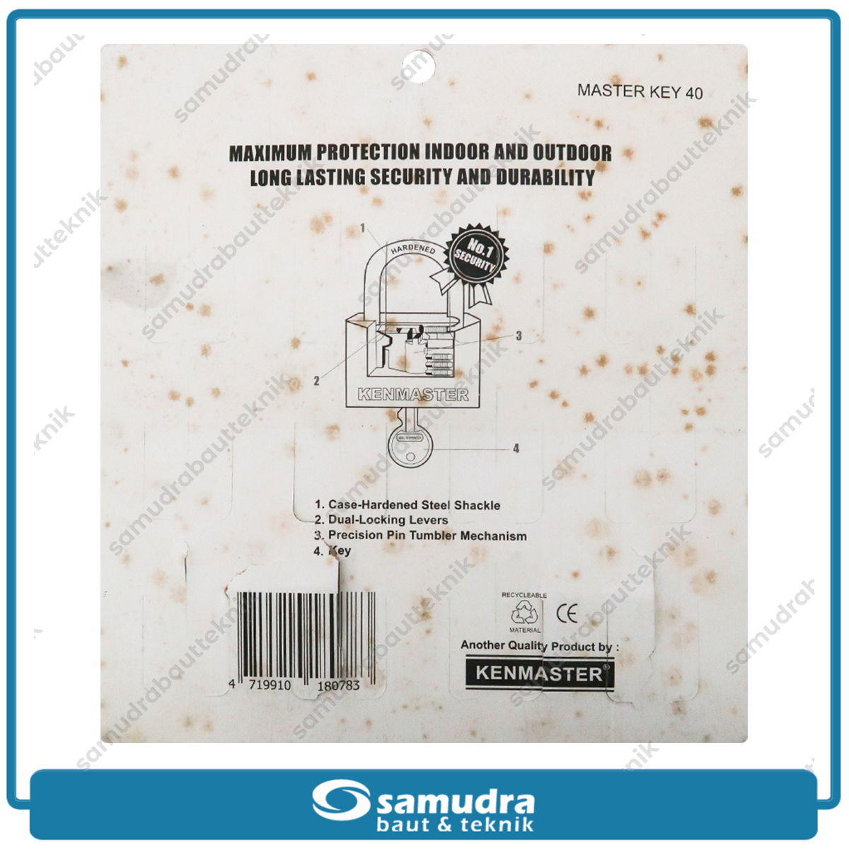 KENMASTER MK403 Gembok 40 mm Short Master Key Set 3 pcs GMBG-029