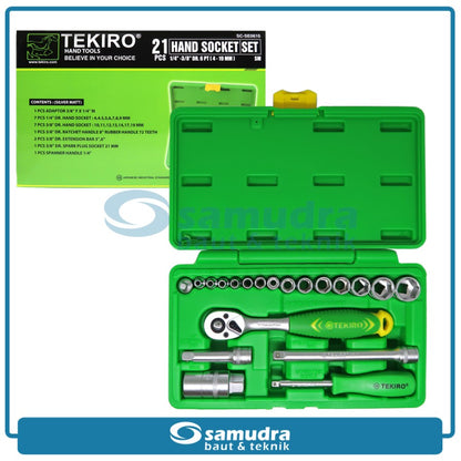 TEKIRO SC-SE0610 Kunci Sok Set 21 pcs 6PT Box Plastik