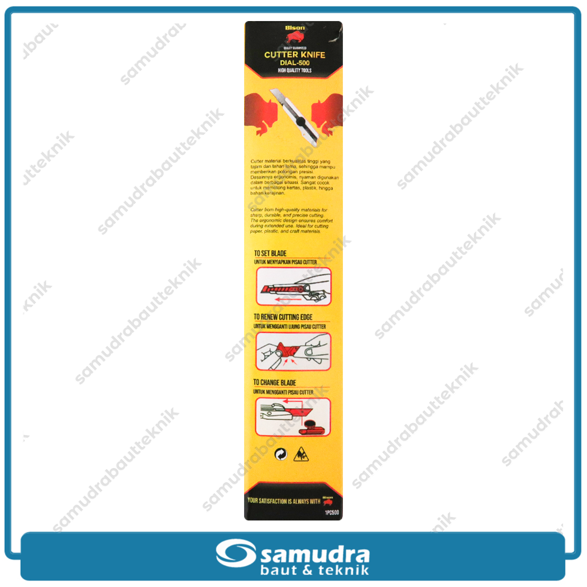 BISON DIAL-500 Pisau Cutter Besar 18 mm