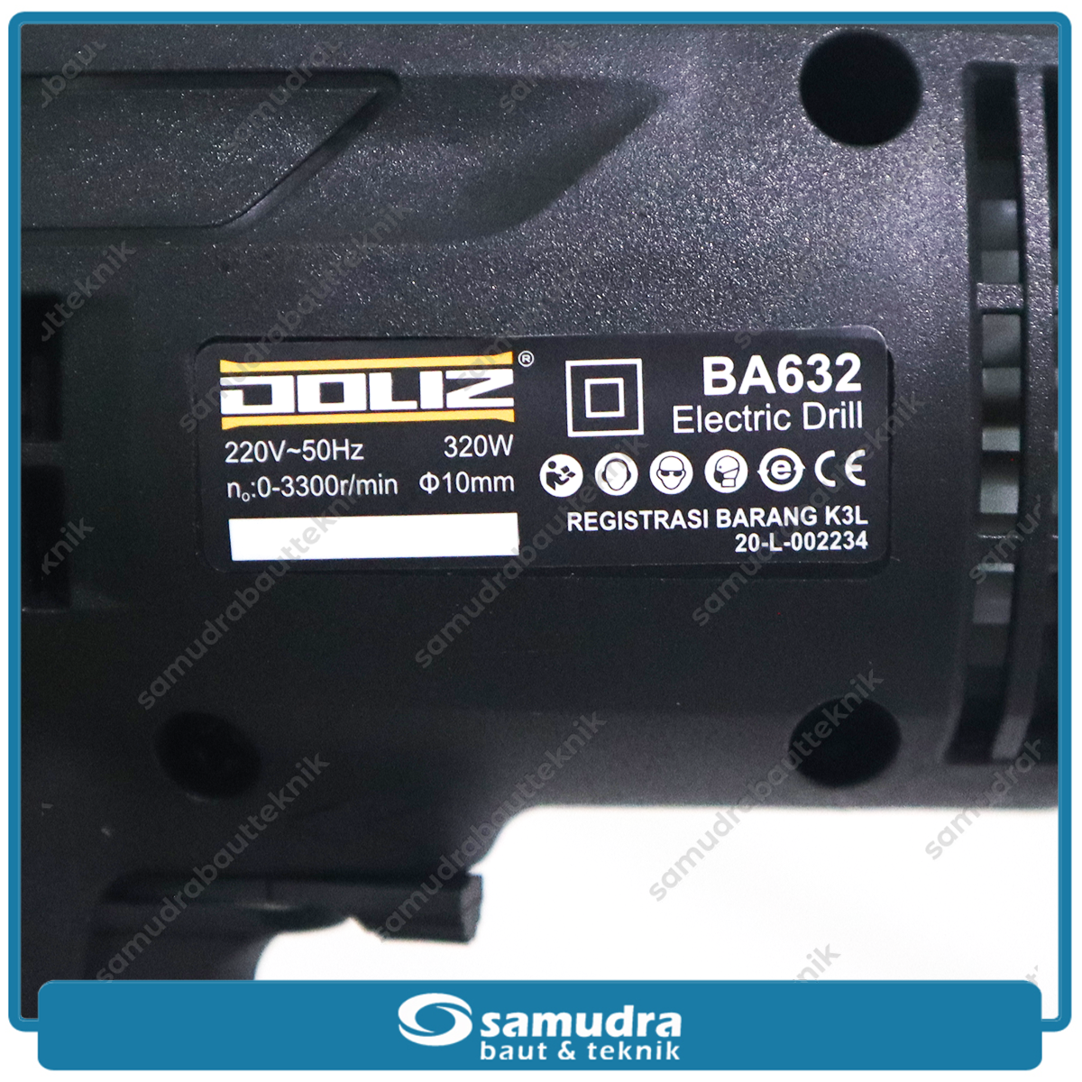 DOLIZ BA632 Mesin Bor Listrik Tangan 10 mm Besi Kayu Aluminium Obeng Electric Drill 2 Arah