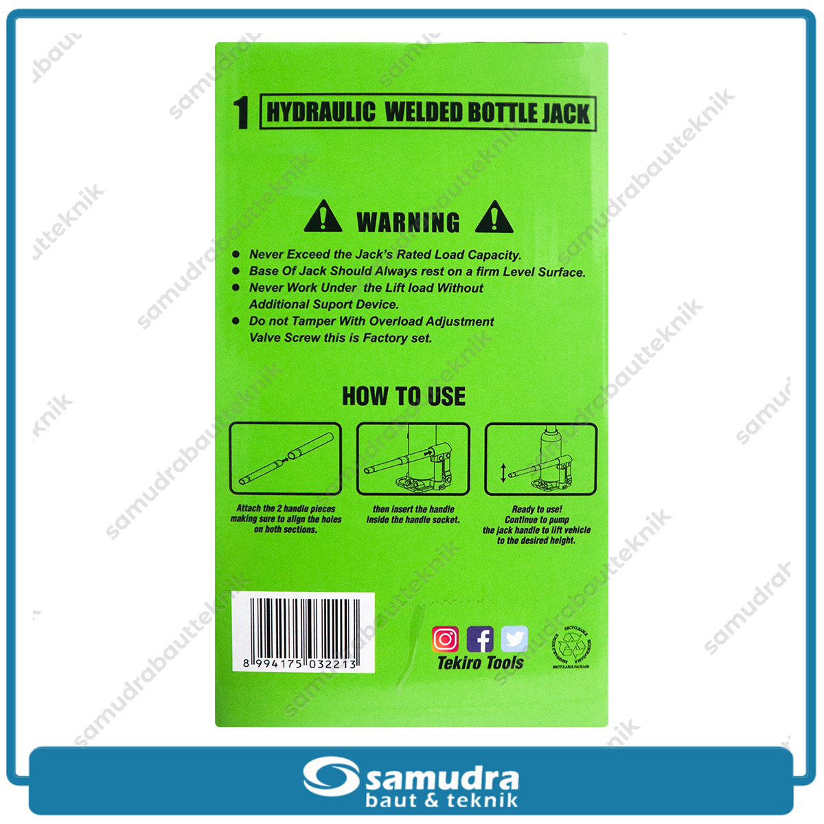 TEKIRO AU-BJ1915 Dongkrak Botol Tipe Baru 30 Ton