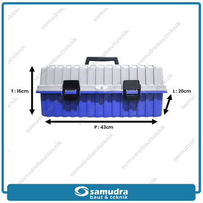 KENMASTER TOOL-026 Tool Box Plastik Besar 17" 42x18.5x17 cm