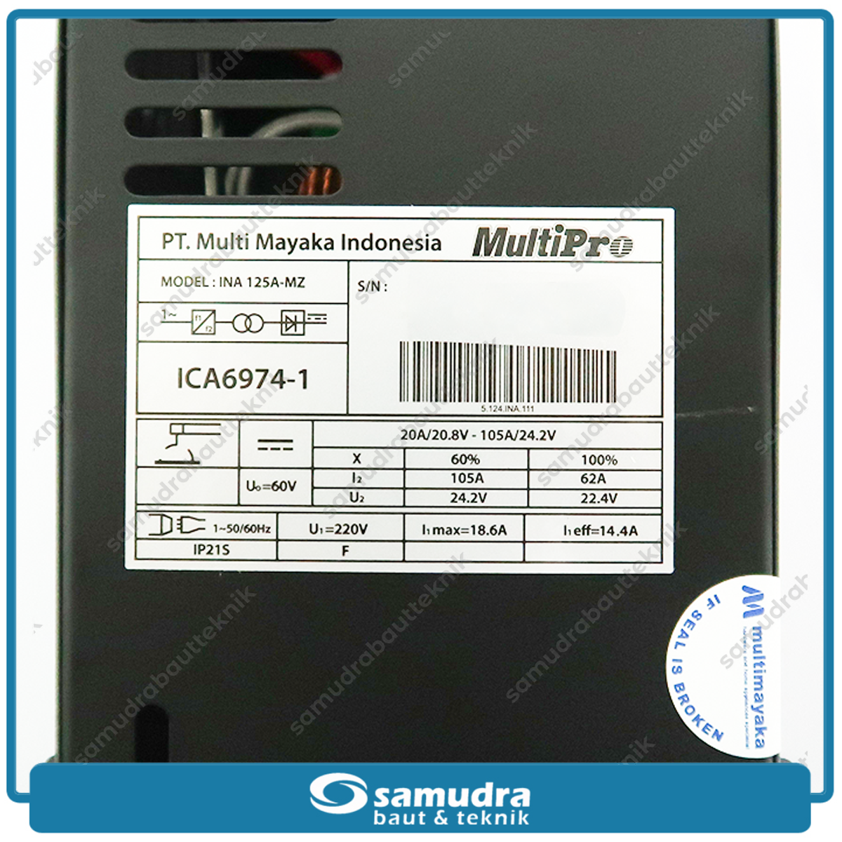 MULTIPRO INA-125A-MZ Mesin Las Listrik 450 Watt