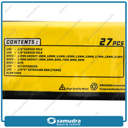 KTP Kunci Sok Set 27 pcs Box Plastik