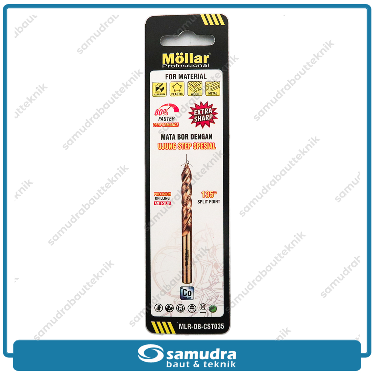 MOLLAR CST035 Mata Bor Cobalt Step-Tip 3.5 mm