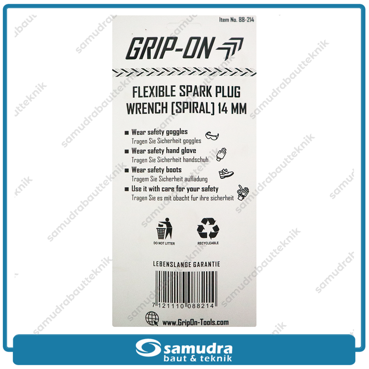 GRIPON 88-214 Kunci Sok T Busi Fleksibel Spiral 14 mm