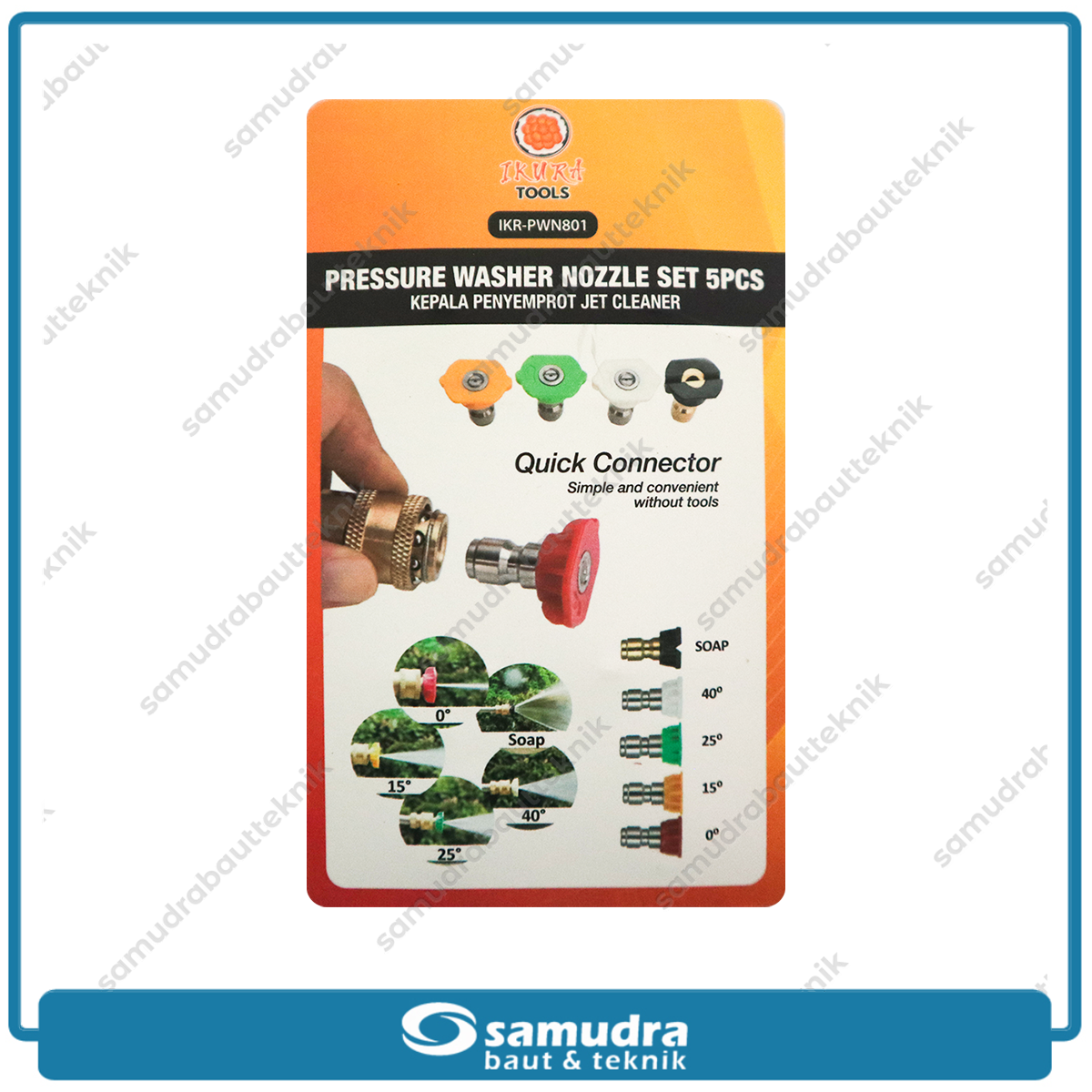 IKURA IKR-PWN801 Nozzle Kepala Mesin Jet Cleaner Set 5 pcs