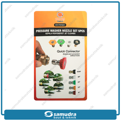 IKURA IKR-PWN801 Nozzle Kepala Mesin Jet Cleaner Set 5 pcs
