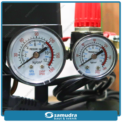 MOLLAR MLR-AC-1550V Mesin Kompresor Listrik 2 HP 50 Liter Black Panther