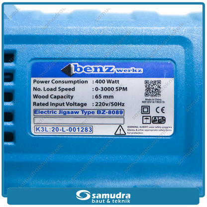 BENZ BZ-8089 Mesin Jigsaw Listrik 65 mm Variable Speed