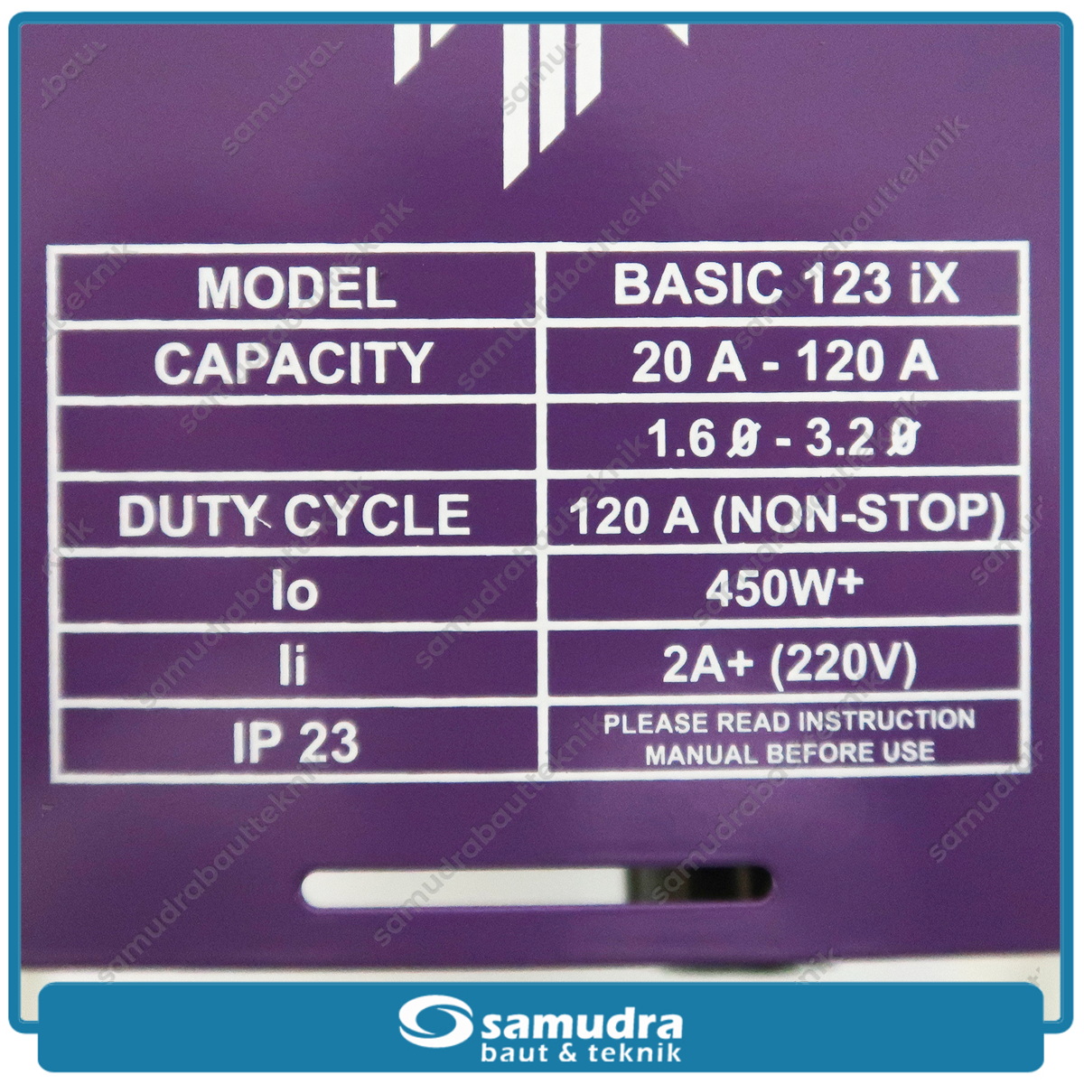 LAKONI BASIC-123iX Mesin Las Listrik IGBT 120A 450 Watt