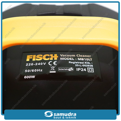 FISCH MB10LT Mesin Vacuum Cleaner Listrik 10 Liter Tabung Plastik