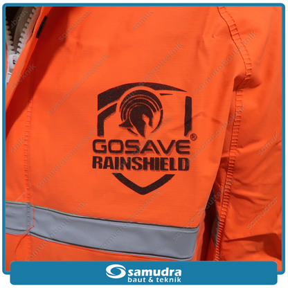 GOSAVE RAINSHIELD 2S Jas Hujan Baju Celana (XXL) Oranye