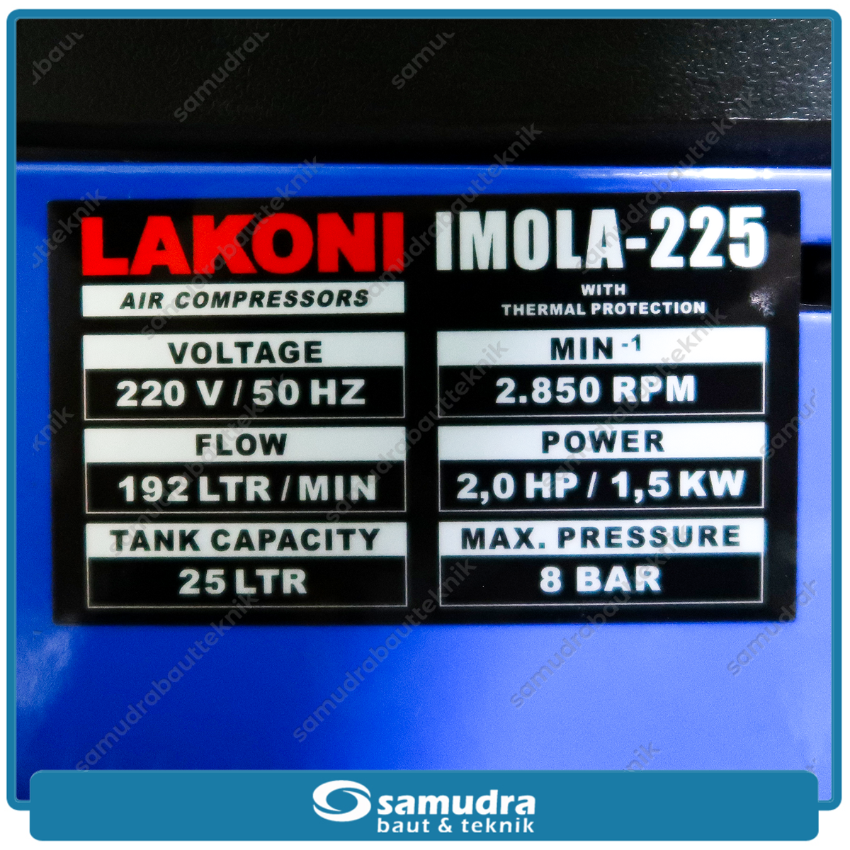 LAKONI IMOLA-225 Mesin Kompresor Listrik 2 HP 25 Liter