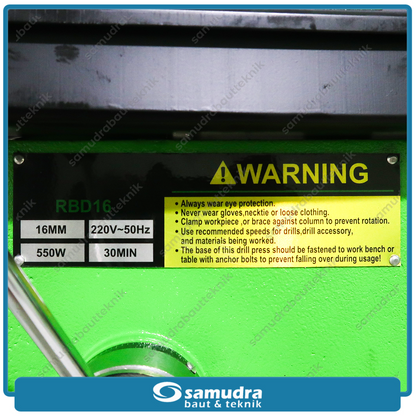 RYU RBD16 Mesin Bor Duduk Listrik 16 mm / Bench Drill