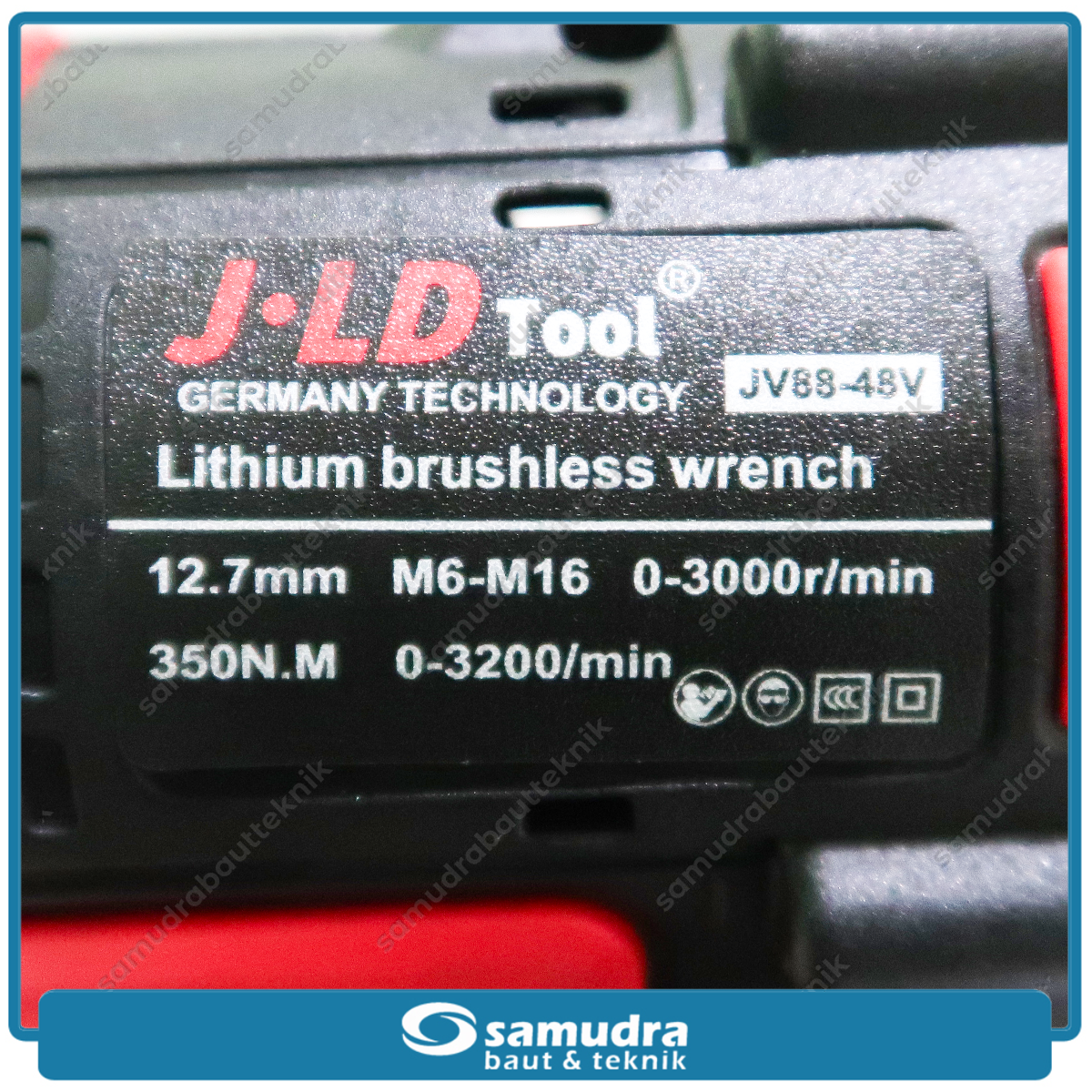 JLD JV88-48V Cordless Impact Wrench 48V - 2 Baterai