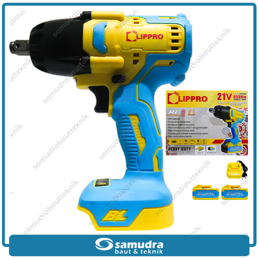 LIPPRO LCP-3650 Cordless Impact Wrench 1/2" 650 Nm Baterai 21V