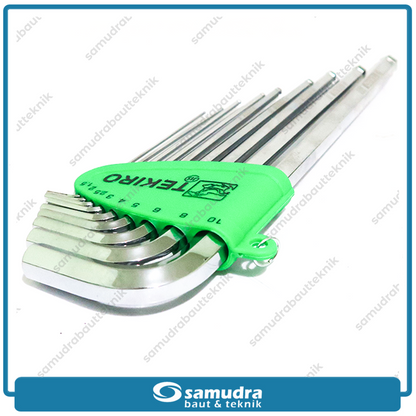 TEKIRO HK-BP1204 Kunci L Set Panjang Ballpoint 9 Pcs 1.5-10 mm