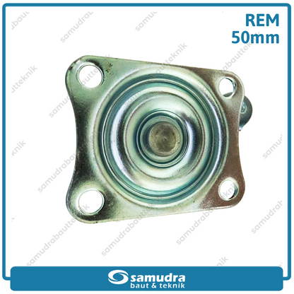 XANDER RODA-430 Roda PU Merah Hidup Rem 2" XD-192-50mm - Satuan