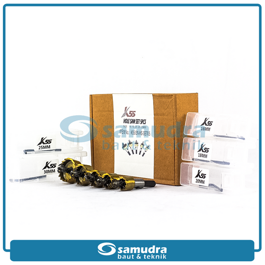 K55 K55-SN-HS-SET5 Hole Saw Set 5 pcs Pelubang Besi / Mata Bor Holesaw