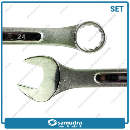 LIPPRO 610C-11P Kunci Ring Pas Set 11 pcs (8-24 mm)