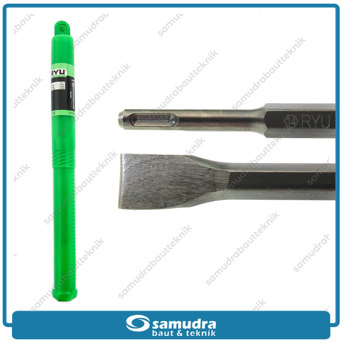 RYU AC-CH026 Mata Bor Bobok Flat Chisel SDS Plus 22 x 14 x 280 mm