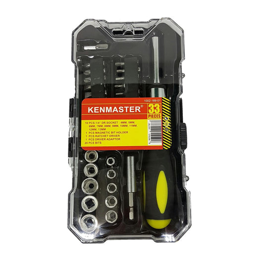 KENMASTER KCSO-098 Kunci Sok Set 33 pcs Box Plastik