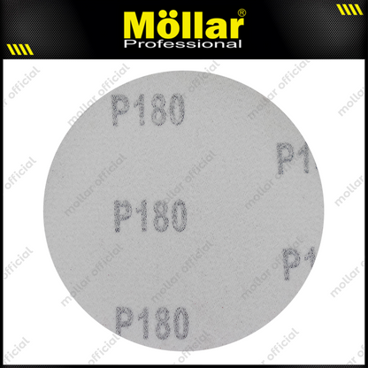 HSS Amplas Bulat No 180 Amplas Velcro Tempel Mata Gerinda 4 Inch - 50 Pcs