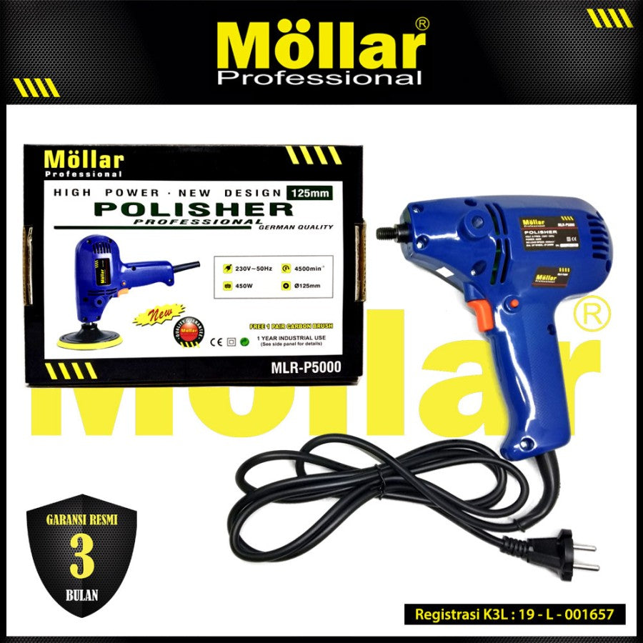 MOLLAR P5000 Mesin Poles Listrik 5" / Polisher