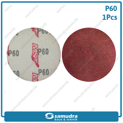MST MST-YF-VS-406 Amplas Velcro Bulat No. 60 Mesin Gerinda 4"