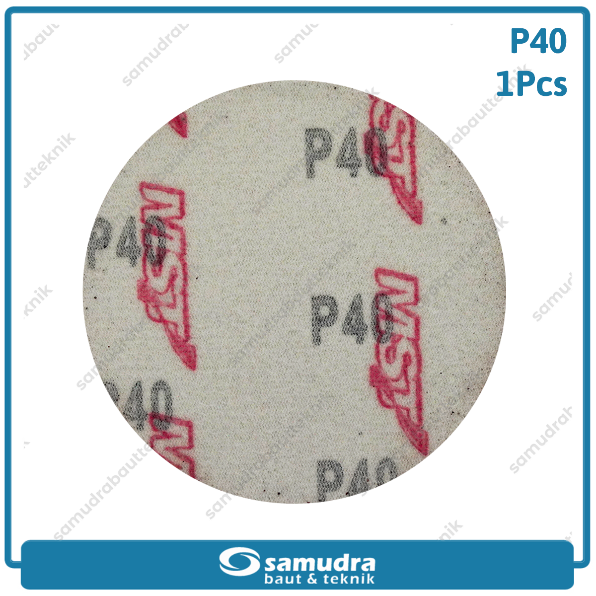 MST MST-YF-VS-404 Amplas Velcro Bulat No. 40 Mesin Gerinda 4"