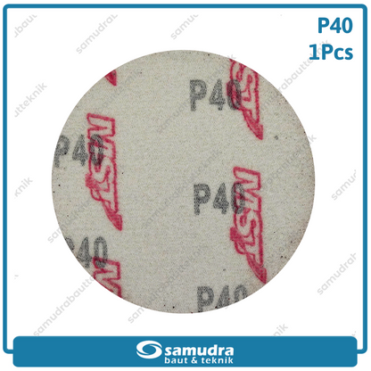 MST MST-YF-VS-404 Amplas Velcro Bulat No. 40 Mesin Gerinda 4"