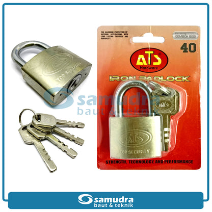 ATS Gembok 40 mm Short / Gembok Besi Leher Pendek