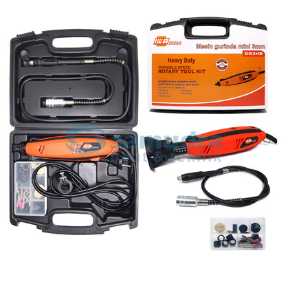 IWA DG3HD Mesin Mini Grinder Set 40 pcs Box Plastik Heavy Duty