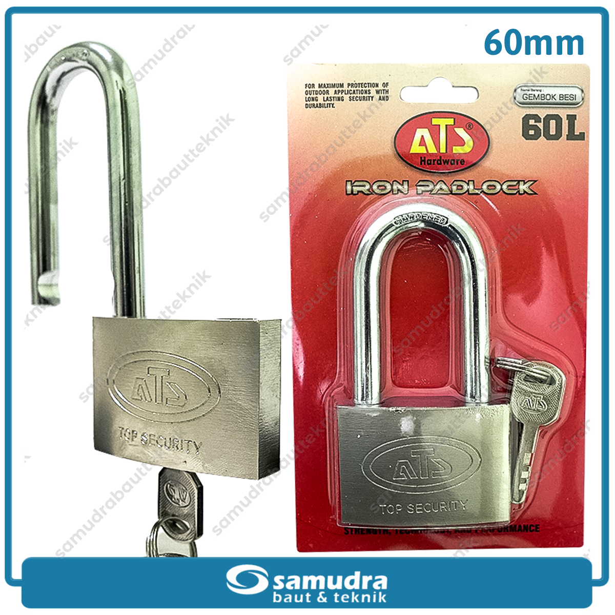 ATS Gembok 60 mm Long / Gembok Besi Leher Panjang