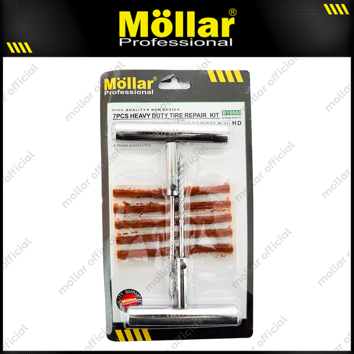 MOLLAR B15000 Alat Tambal Ban Tubles Set Gagang Besi